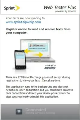 Sprint Web Texter Plus android App screenshot 1